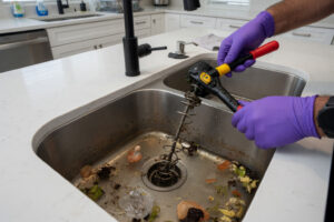 clogged kitchen sink
